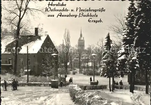 Buchholz Annaberg Stadtblick Kat. Annaberg Erzgebirge