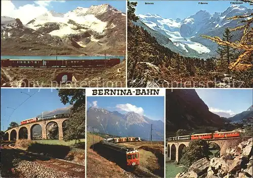 Berninabahn Lago Bianco Piz Cambrena Alp Gruem Brusio Morteratsch Gletscher Kat. Eisenbahn