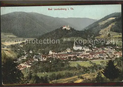 Bad Leutenberg Panorama mit Schloss Friedensburg Kat. Leutenberg