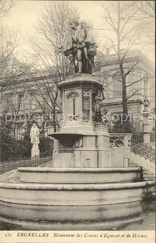Bruxelles Bruessel Monument des Comtes d Egmont et de Hornes Kat. 