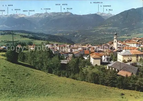 Fondo Trentino Panorama verso le Dolomiti di Brenta