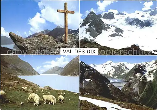 Val des Dix avec le barrage de la Grande Dixence et la cabane des Dix /  /