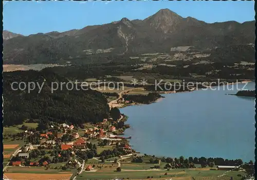 Egg Faakersee Fliegeraufnahme mit See Kat. Villach Kaernten