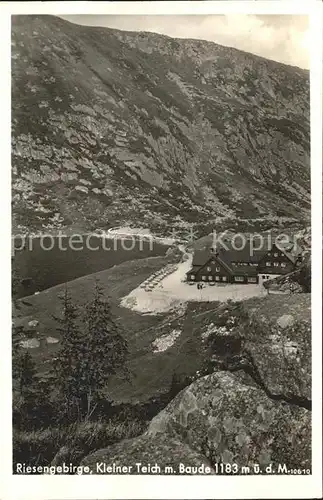 Riesengebirge Kleiner Teich mit Baude Kat. Tschechische Republik