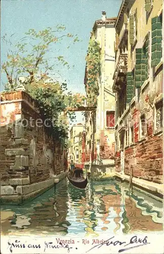 Venezia Venedig Rio Albrizzi Gondel Kat. 