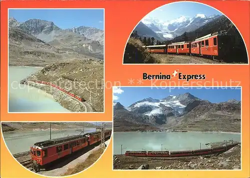 Berninabahn Bernina Express Pontresina Alp Gruem  Kat. Eisenbahn