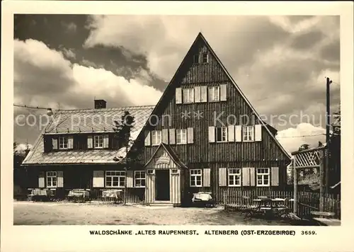 Altenberg Erzgebirge Waldschaenke Altes Raupennest Kat. Geising