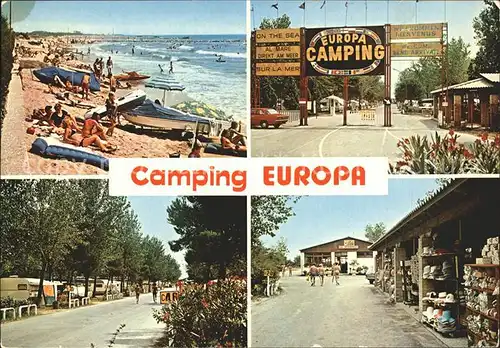 Cavallino Venezia Camping Europa Strand Eingang Teilansichten Kat. 