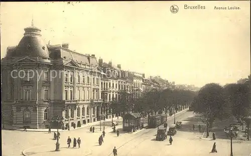 Bruxelles Bruessel Avenue Louise Tram Kat. 