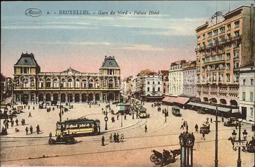 Bruxelles Bruessel Gare du Nord Palace Hotel Tram Kat. 