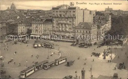 Bruxelles Bruessel Place Rogier et Boulevard Botanique Tram Kat. 