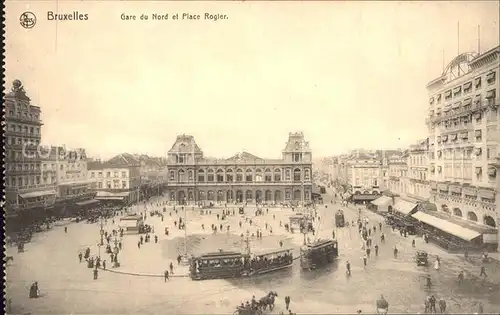 Bruxelles Bruessel Place Rogier Gare du Nord Tram Kat. 