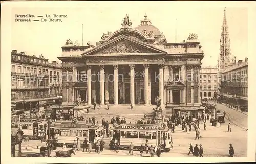 Bruxelles Bruessel La Bourse Tram Kat. 