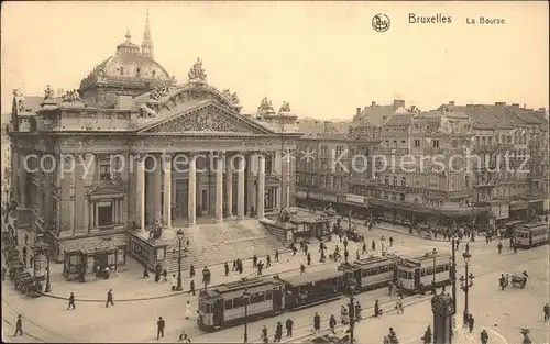 Bruxelles Bruessel La Bourse Tram Kat. 