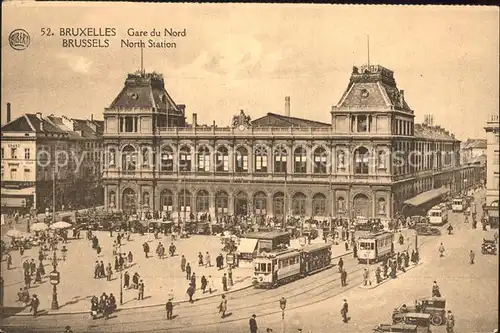 Bruxelles Bruessel Gare du Nord Tram Nordbahnhof Kat. 