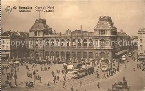 Bruxelles Bruessel Gare du Nord Tram Nordbahnhof Kat. 