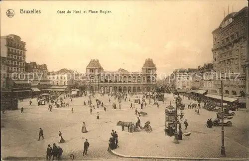 Bruxelles Bruessel Gare du Nord et Place Rogier Kat. 