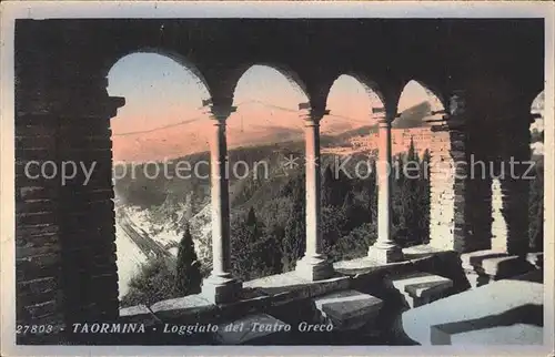 Taormina Sizilien Loggiato del Teatro Greco Kat. 