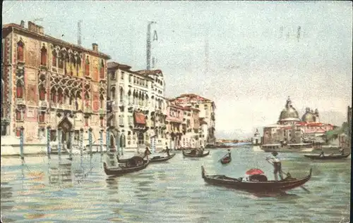 Venezia Venedig Kuenstlerkarte Canal Grande Kat. 