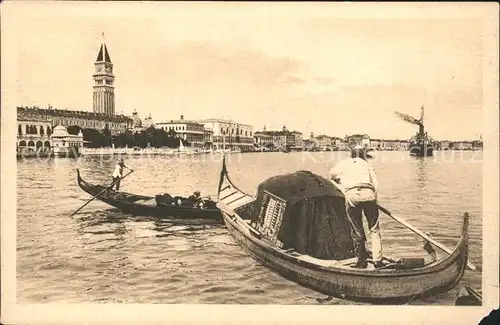 Venezia Venedig Blick vom Meer aus Boote Kat. 