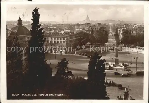 Roma Rom Piazza del Popolo dal Pincio Kat. 