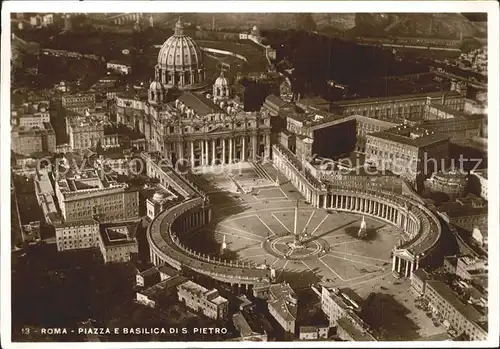 Roma Rom Piazza e Basilica di S. Pietro Fliegeraufnahme Kat. 