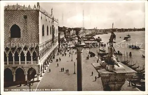 Venezia Venedig Palazzo Ducale e Riva Schiavoni Kat. 