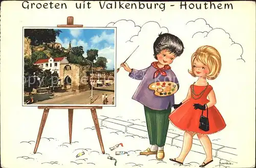 Valkenburg Suedholland Teilansicht Illustration Kat. 