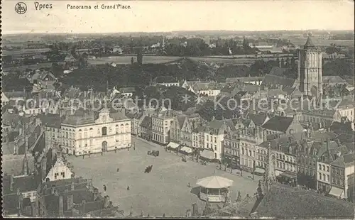Ypres Ypern West Vlaanderen Grand Place Panorama Kat. 