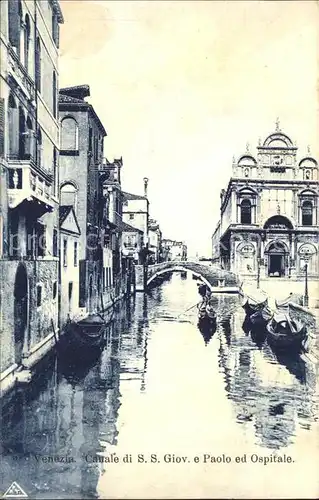 Venezia Venedig Canale di S S Giov e Paolo ed Ospitale Kat. 