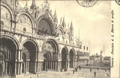 Venezia Venedig Facciata di S Marco di profilo Kat. 