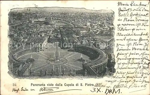 Rom Roma Panorama visto dalla Cupola di S Pietro Kat. 