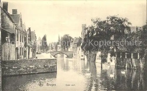 Bruges Flandre Quai vert Kat. 