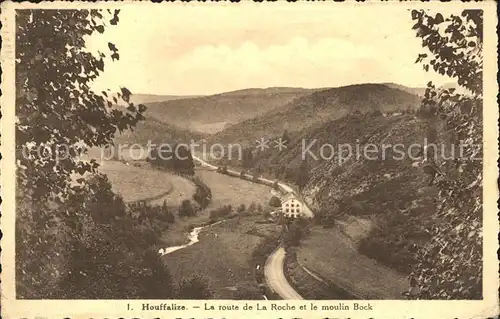 Houffalize Liege La route de La Roche et le moulin Bock Kat. 