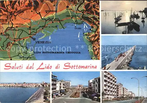 Sottomarina Venezia Boote Bruecke Strassenansichten Kat. 