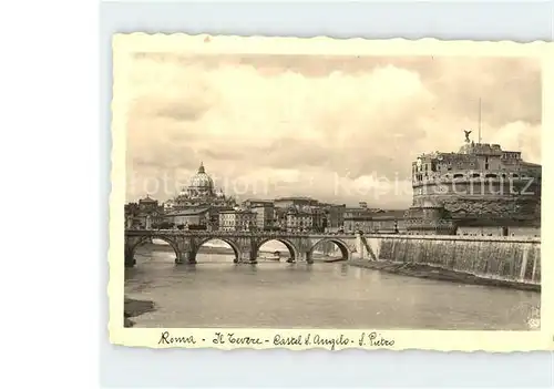 Roma Rom Castel S. Angelo und Petersdom Kat. 