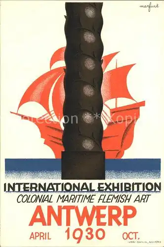 Antwerpen Anvers International Exhibition 1930 Colonial Maritime Flemish Art Kat. 
