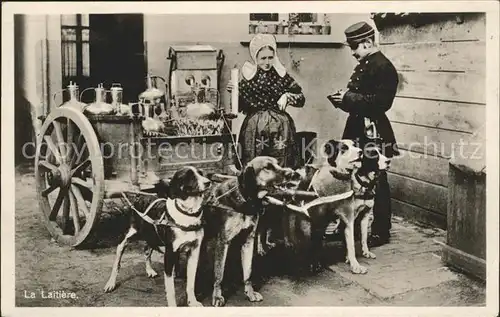 Antwerpen Anvers La Laitiere Milchfrau Hundegespann Kat. 