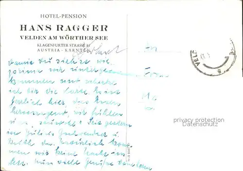 Velden Woerthersee Hotel Pension Hans Ragger /  /