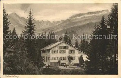 Walserschanz Kleinwalsertal Grenzwirtshaus Alpen Kat. 