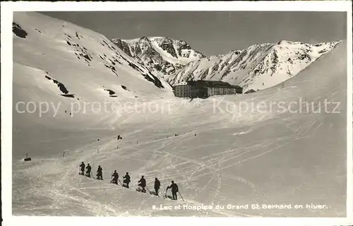 Grand Saint Bernard Lac et Hospice en hiver Skitour Kat. 