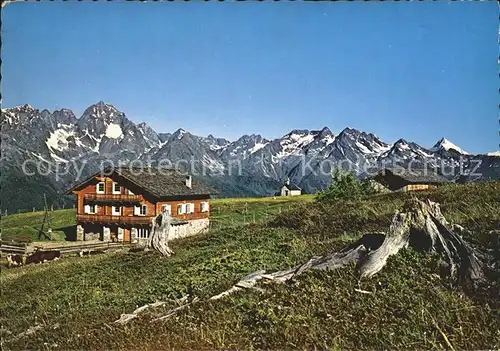 Doellach Kaernten Alpengasthaus Glocknerblick mit Schobergruppe und Grossglockner Kat. 