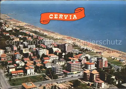 Cervia Fliegeraufnahme mit Strand Kat. 