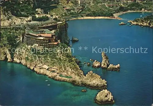 Taormina Sizilien Fliegeraufnahme Capo Taormina Kat. 