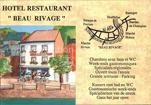 La Roche en Ardenne Hotel Restaurant Beau Rivage Kat. 