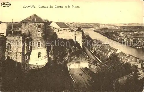 Namur Wallonie Chateau des Comptes et la Meuse Kat. 