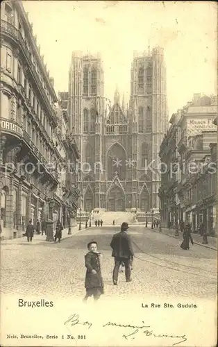 Bruxelles Bruessel La Rue Ste Gudule Kat. 