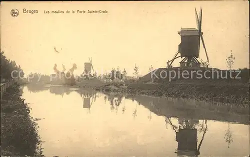 Bruges Flandre Les moulins de la Porte Sainte Croix Kat. 