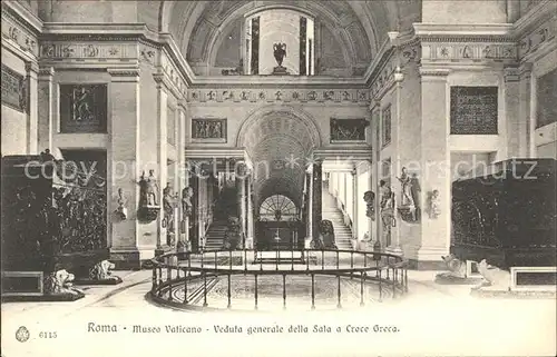 Roma Rom Museo Vaticano Veduta generale della Sala a Croce Greca Kat. 