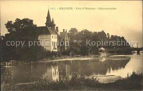 Bruges Flandre Lac d Amour Minnewater Kat. 